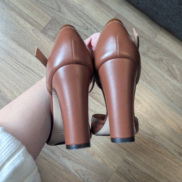 Brooks Brothers Leather T-Strap Heels | Italian Made | Vintage Style - Picture 5 of 11